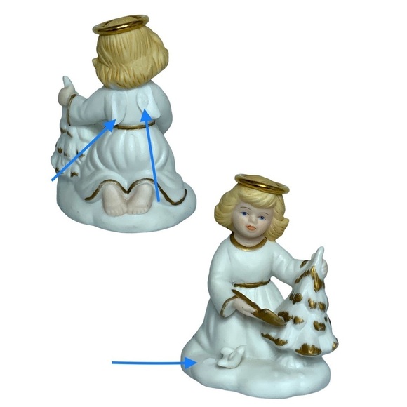 Vintage Angel Golden Halos Nurturing Natalie Porcelain Figure Bronson 1996 - Picture 11 of 14